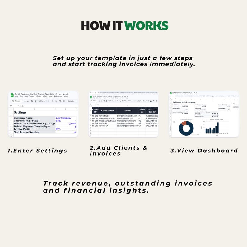 Freelancer Invoice Tracker Google Sheets Template | Client Billing ...