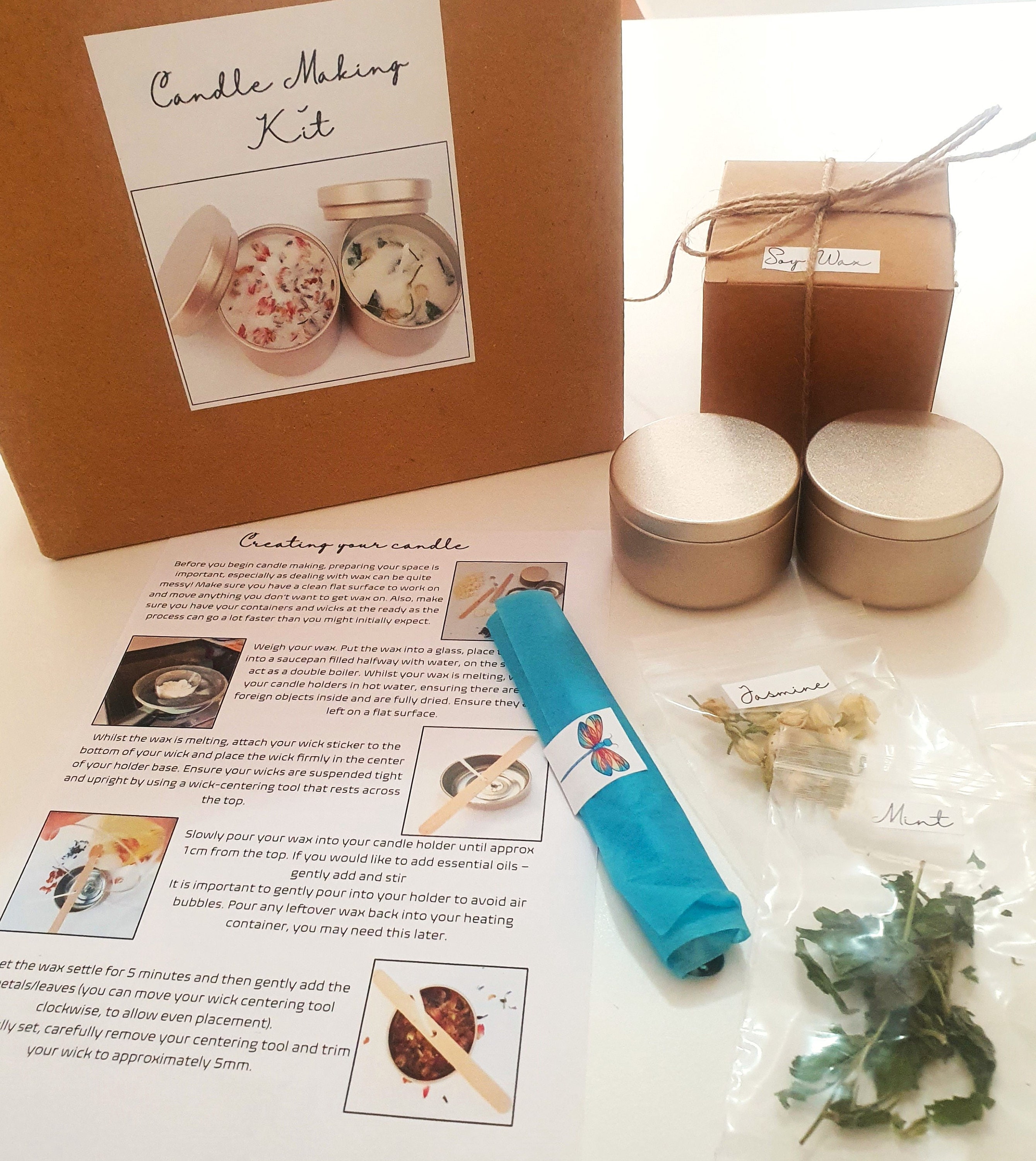 DIY Gift Kit Soy Candle Making Kit For Adults 49-Pc Set Starter Kit  Aromatherapy