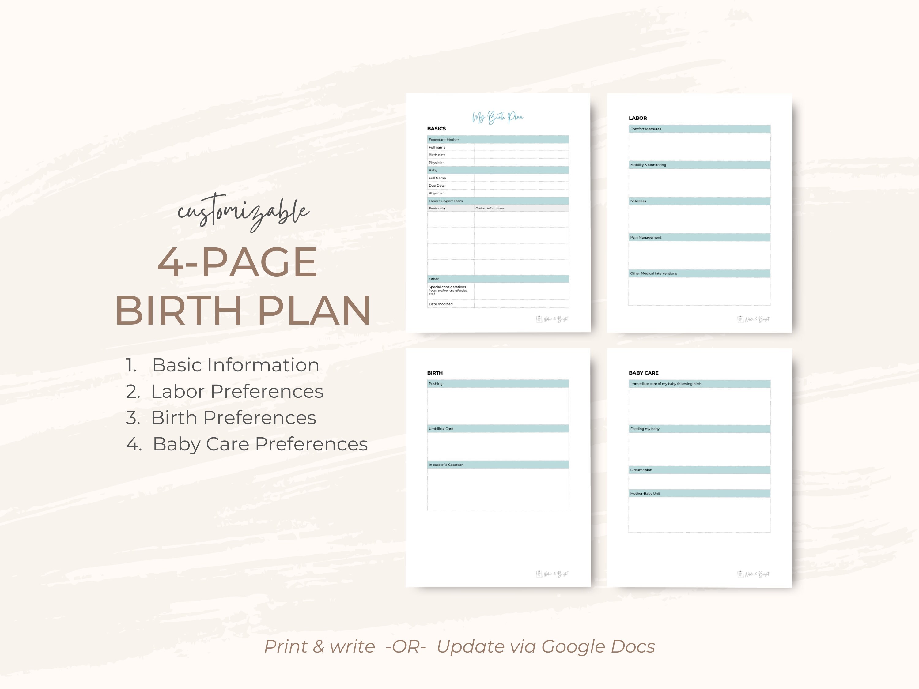 Baby Planner Printable, Baby Binder Template, Newborn Tracker, Nanny ...