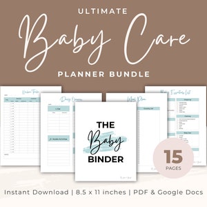 Baby Planner Printable, Baby Binder Template, Newborn Tracker, Nanny ...