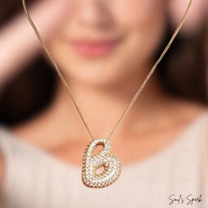 Collar con letra de burbuja personalizado, colgante personalizado chapado en oro de 14 quilates, collar con nombre personalizado, regalo de joyería de moda para ella, cumpleaños, aniversario