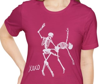 Valentines day t-shirt, funny skeleton dancing, xoxo t-shirt