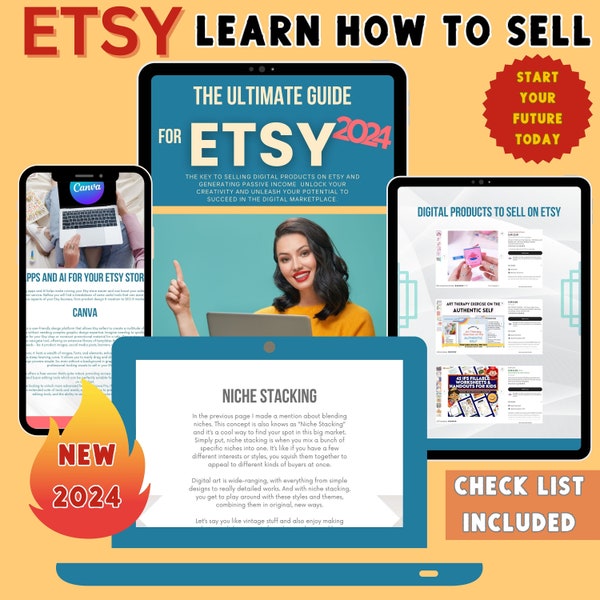 How to sell on Etsy, Ultimate Etsy Guide 2024, Passive Income, How To Start Etsy Shop For Beginners, Etsy Shop Kit, Instant Download, PDF