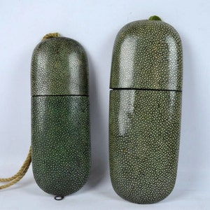 Antique Shagreen spectacle glass (2 pc)