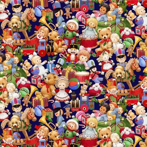 Santa Christmas List Holiday Fabric By the Yard