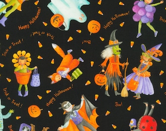 Trick Or Treaters Licorice Halloween Fabric
