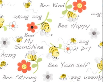 Honeybee Fabric 100% Cotton Quilt Fabric, 44" Wide | Animals & Insects