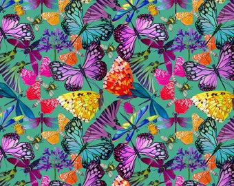 Quilt Fabric Windham Fabrics Fluttering Butterfly and Bee