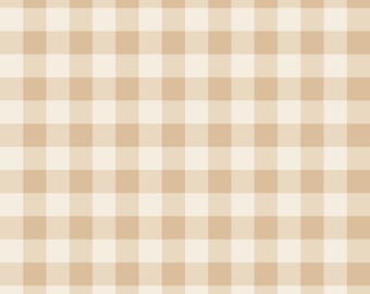 Tan Gingham Check Fabric | Cream and Tan Coordinate | Quilting Cotton  Fabric | By the Yard| Linen Fabric | Two Fabric Selections