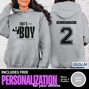 Personalized Hockey Hoodie, Custom Team Name Sweatshirt, Player Number, Year, Position, Gift for Hockey Fans, Sports Apparel
