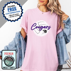 Mascot Shirt | Customizable School Spirit Team TShirt | Sports Team Logo | Volleyball Mom Game Day | Team Name | University Gameday Apparel