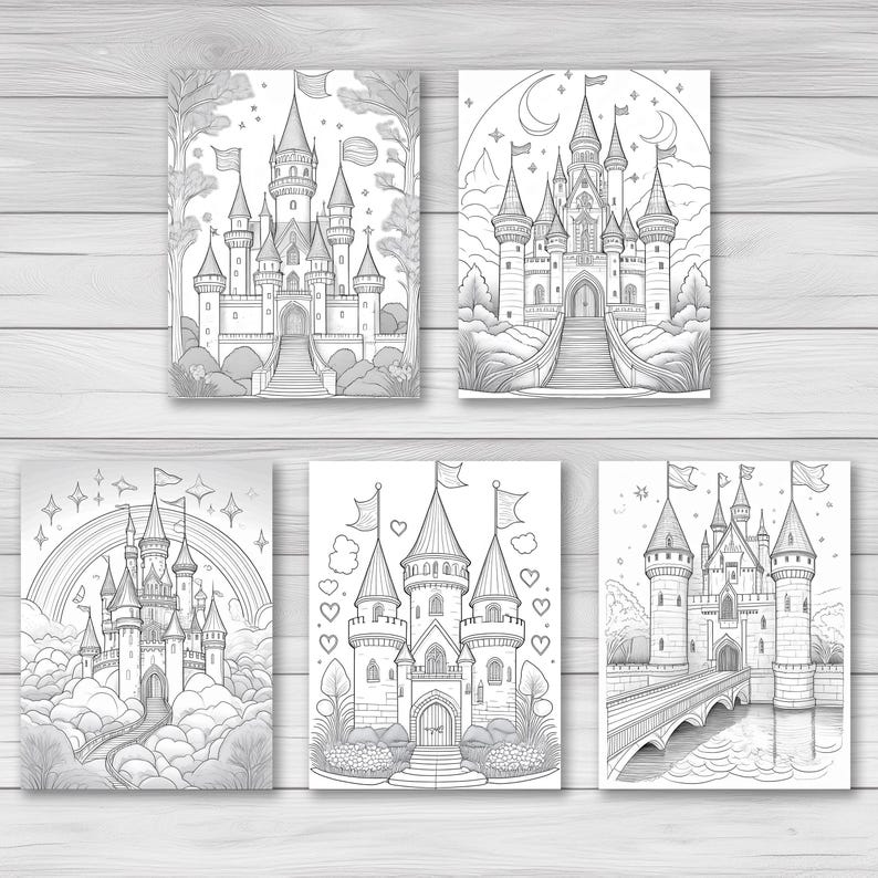 Fairy Tale Castle Coloring Pages for Kids - 15 Enchanting Designs With ...
