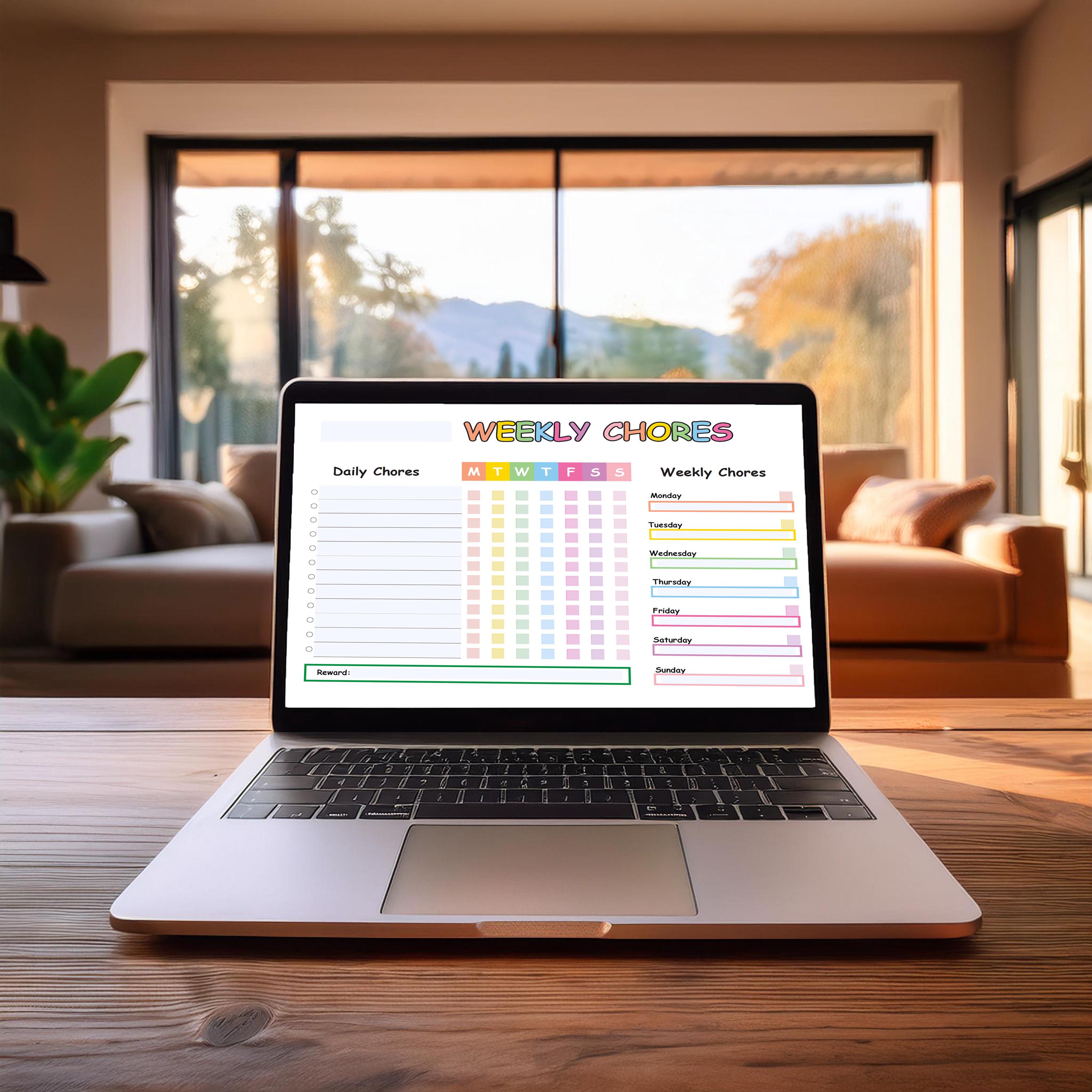 Customizable Chore Chart for Kids -|personalized Daily Reward System ...