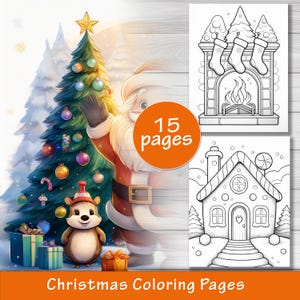 Christmas Coloring Pages for Kids, Printable Activity Pages, Festive Coloring Sheets, Fun Christmas Printable, Instant Digital Download