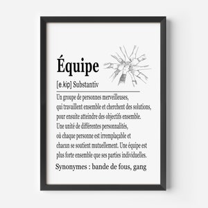Cadeau d'Équipe Travail Affiche, DIN A4, Cadeau de Bureau, Collègues, Déco Murale, Images, Décoration Murale, Adieu, Changement de Travail