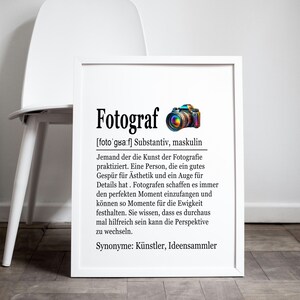 Fotograafcadeauposter, fotograaffoto, fotostudiodecoratie, fotowinkel, verjaardag, hobbyfotograaf, camera, fotografiefoto's, wanddecoratie