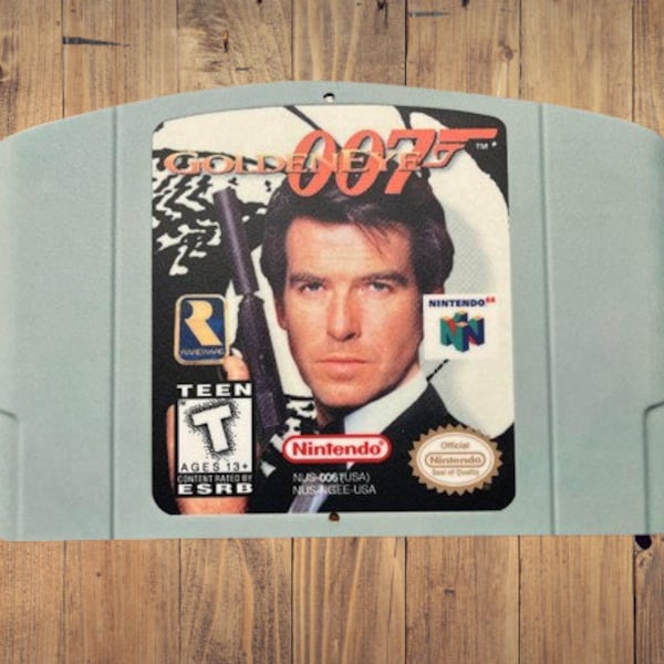 Goldeneye 007 Vintage N64 Game Metal Sign - Retro Video Game - Game Room Wall Art - Christmas Gift - Kid's Room Décor - James Bond