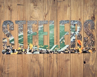 Pittsburgh Steelers Text Photo Metal Sign- Heinz Field