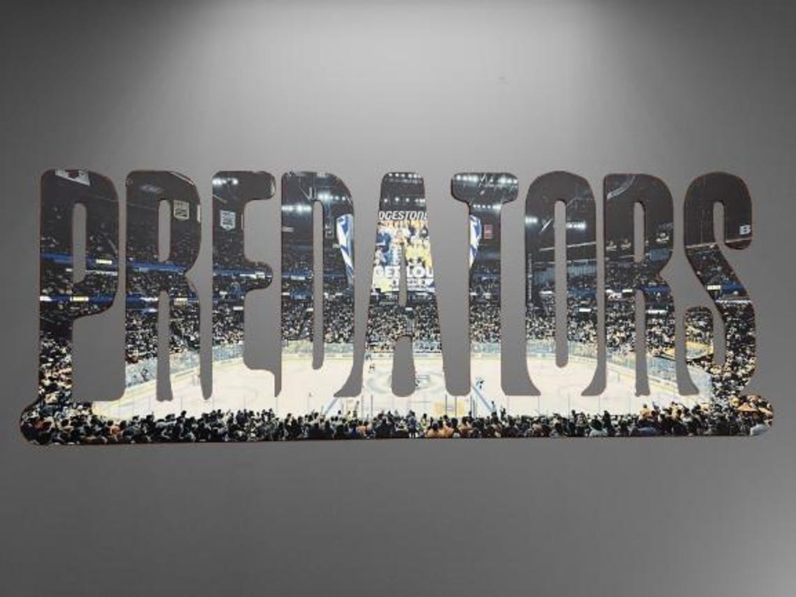 Predators Dog Sign Nashville Predators Text Photo Metal Sign- Bridgestone Arena - Etsy