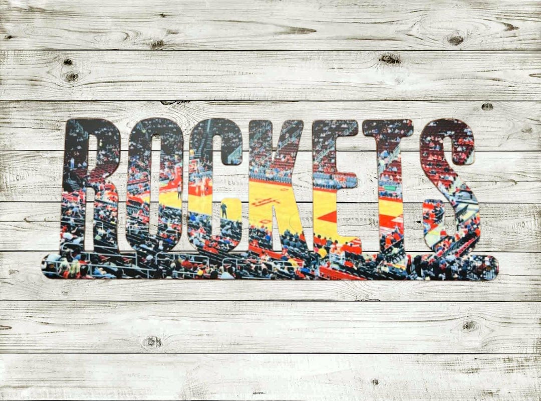 Houston Rockets Text Photo Metal Sign- Toyota Center - Etsy