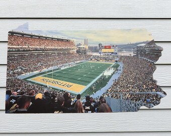 Pittsburgh Steelers Day Corner Stadium Photo Metal Sign- PA Silhouette