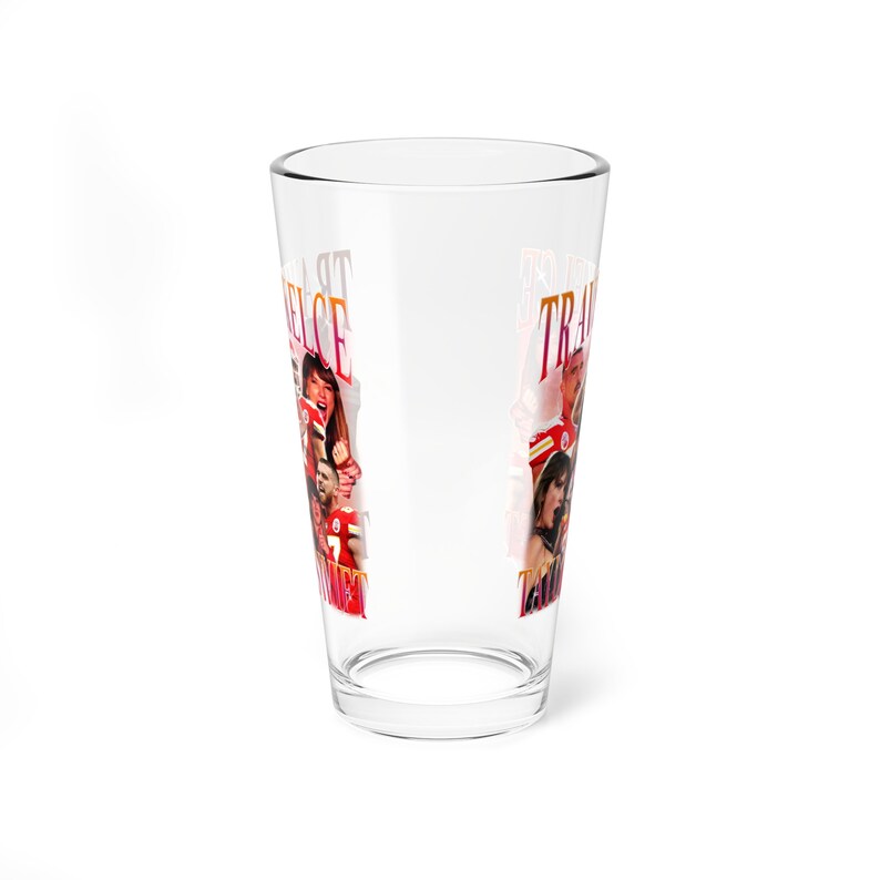 Travis Kelce Taylor Swift Beer and Drink Glass 16oz Etsy