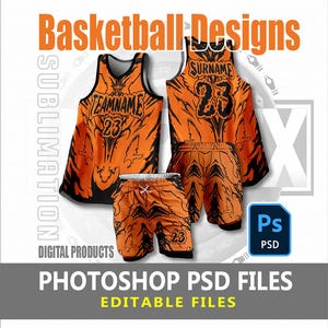 Jersey basketball design | Fully Editable | Full Sublimation Basketball Uniform | Sportswear | Sports Uniform | PSD