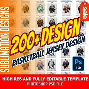 Jersey design bundle | Basketball designs | 200+ Full Sublimation Basketball Uniform designs | Sportswear | Sports Uniform | PSD
