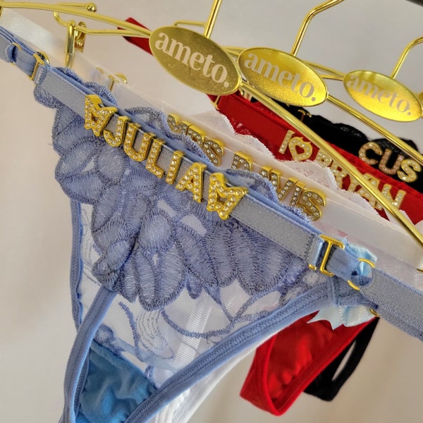 Custom Panty with Name • Personalized Underwear for Her • Funny Thongs for Women