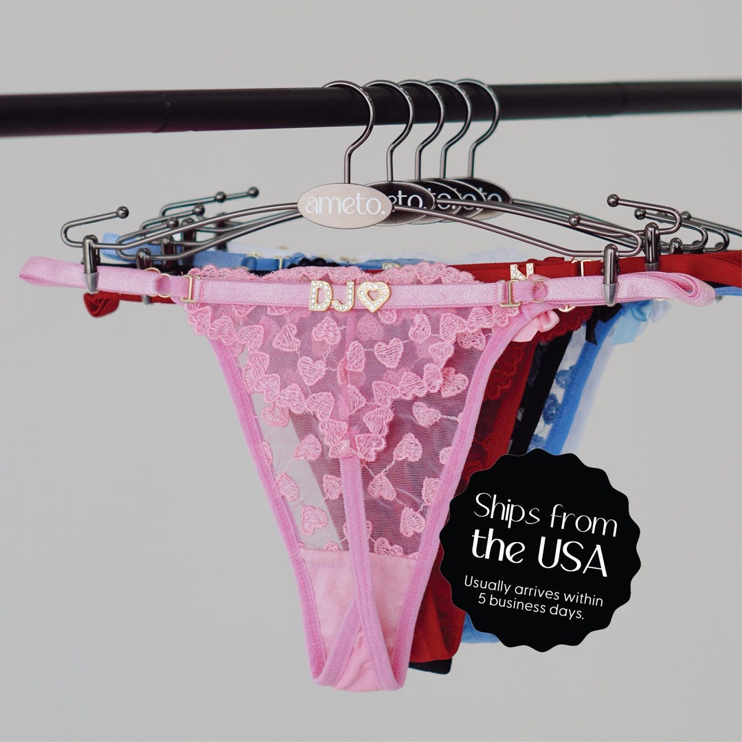 Personal String Personalized G-string With Name Charm, Embroidered Mesh Thong - Etsy