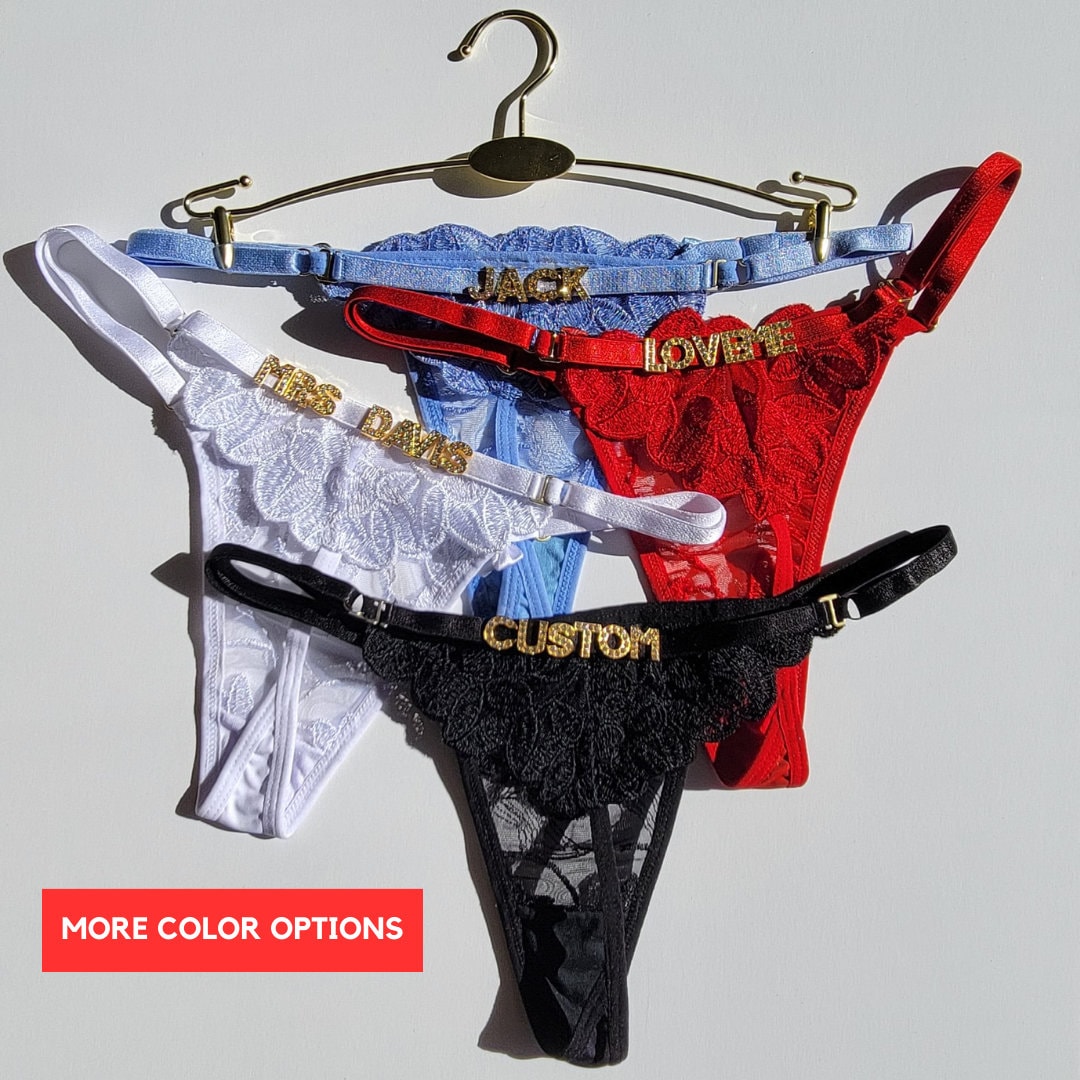 Customized Thong Front & Back, Customized Panties, Custom Thong