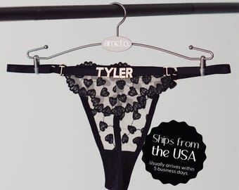 Naughty Gift for Him Name Thong • Personalized Thong • Couple Gift • Custom Name Thong