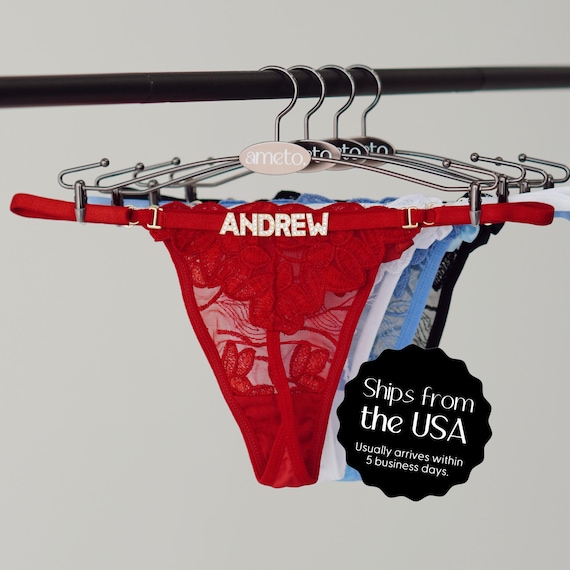 Custom Underwear Women • Custom Thong • Name Underwear