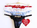Custom Thong G-strings With Gold Charms Name • Personalized Thong With Name • Custom Thong • Custom Name Thong • Anniversary Gift
