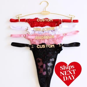 Personalized Thong With Name • Custom Thong • Name Thong • Valentines Gift for Him Her