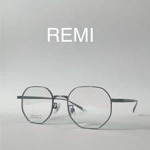 REMI Vintage Style Titanium Gunmetal Grey Glasses: Retro Unisex Frames with Free Shipping within Australia