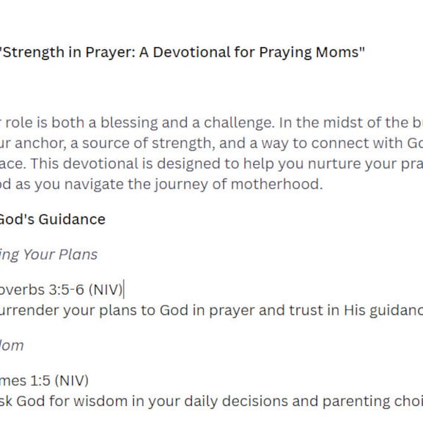 Praying mom devotional