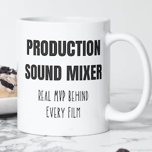 Production Sound Mixer Coffee Mug, Gift for Sound Recordist, Sound Engineer, Location Sound Recordist, Audio Mixer