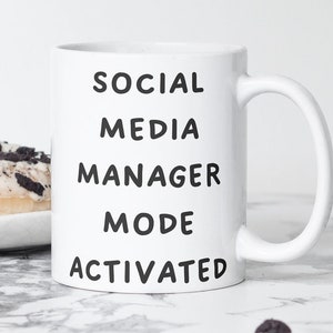 Social Media Manager Coffee Mug, Social Media Director, Coordinator, Boss, Content Curator, Social Media Specialist