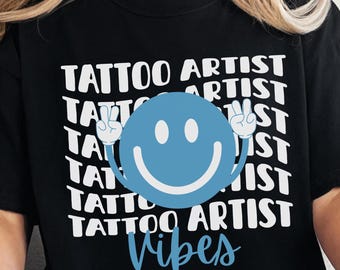 Tattoo Artist Vibes Shirt, Retro Comfort Colors Tee