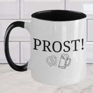 German American Prost Mug, Gift for Proud German Americans, German American Day, German Pretzels Beer, German Heritage, German Gift Ideas