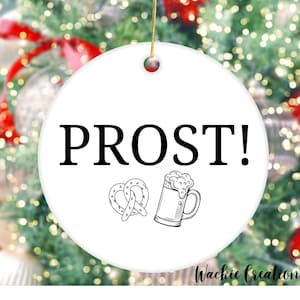 German American Day Christmas Ornament, Gift for Proud German Americans, German American Prost, German Pretzels and Beer, German Gift Ideas