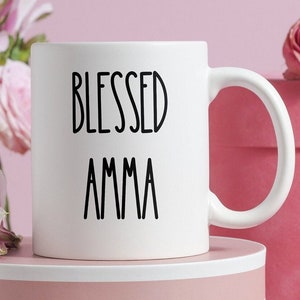 Amma Coffee Mug, Gift for Happy Birthday Amma, Indian Mom, Desi Mom, Mother&#39;s Day, Special Birthday Present, Novelty Cup