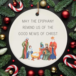 Happy Epiphany Ornament, Git for Three Kings Day, Dia De Los Reyes Magos, Manifestation of Christ, Epiphany Blessings, Three Kings Day Gifts