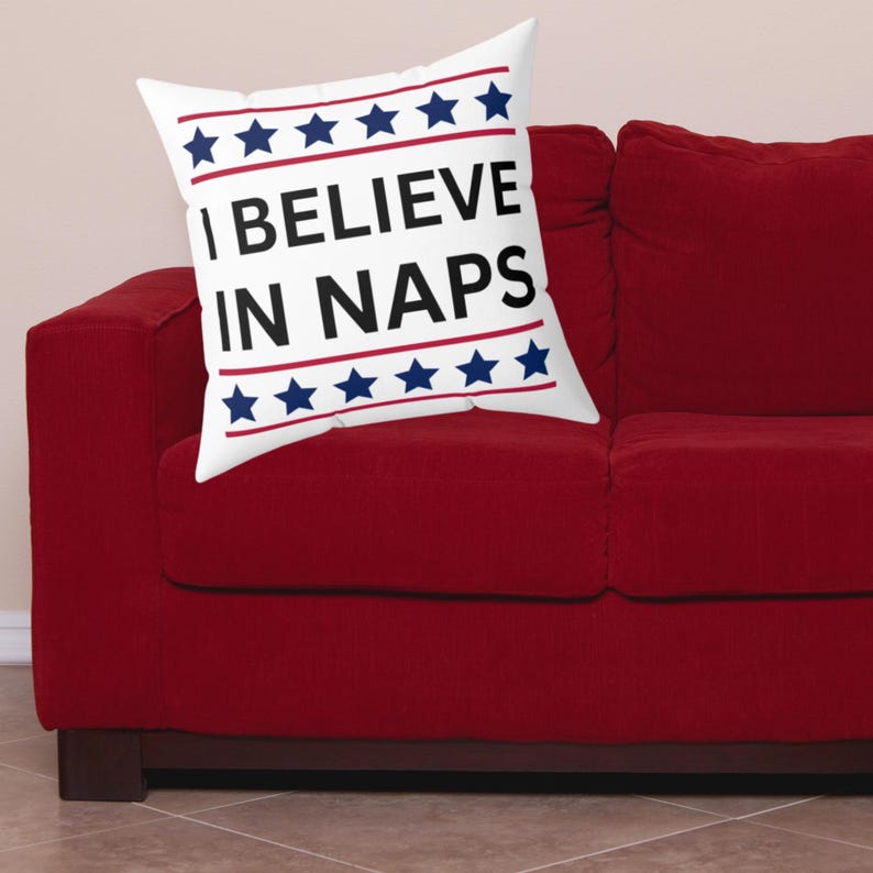 WackieCreationsCo I Believe In Naps Pillow - Thumbnail 5