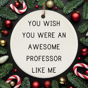 Professor Christmas Ornament, College Professor Ornament, Professor Holiday Tree Ornament, Professor Decorations, Professor Gift Ideas