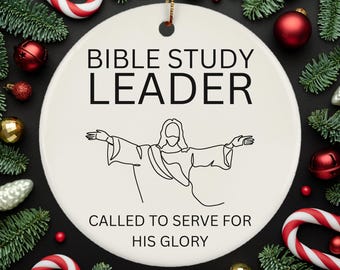 Bible Study Leader Christmas Ornament, Bible Study Teacher Ornament, Best Gift for Adult Bible Study Leader, Youth Bible Study Teacher
