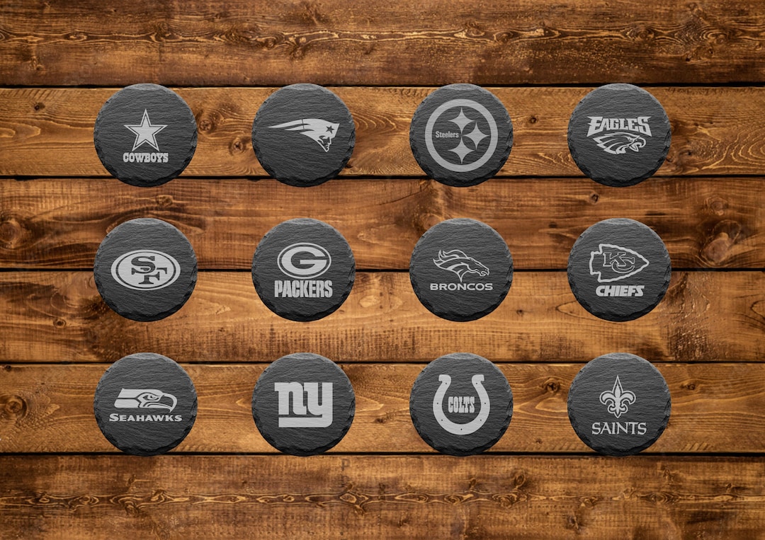 Customized NFL Football Team Stone Coasters - Set of 4 - Etsy