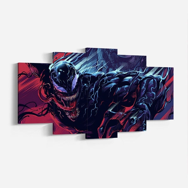 Venom, Carnage, affiche en toile de super-héros, Venom, art mural, impression sur toile de haute qualité, cadeau d'affiche de film Venom, affiche Venom
