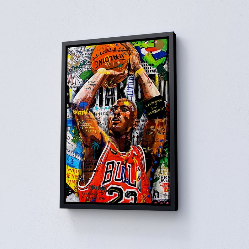 Michael Jordan Canvas Michael Jordan Signature Dunk Moves Art Canvas